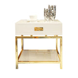 Medina Bedside Table - White