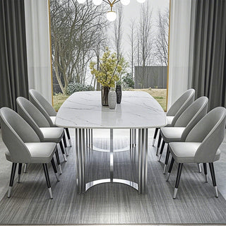 Harlow 1.8m/2.2m Silver Sintered Stone Dining Table