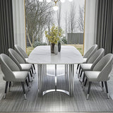 Harlow 1.8m/2.2m Silver Sintered Stone Dining Table