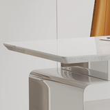 Violla Tempered Glass Office Desk - White