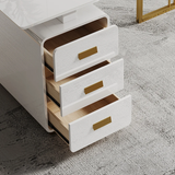 Violla Tempered Glass Office Desk - White