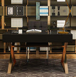 Arcadia 2 Drawer Writing Desk - Black