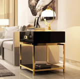 Medina Bedside Table - Black