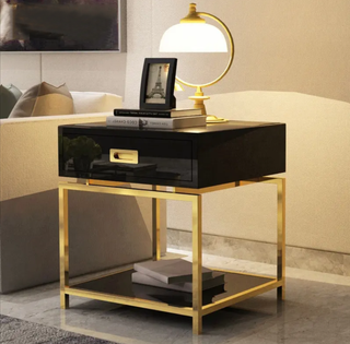 Medina Bedside Table - Black