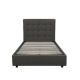 Bahamas Fabric Single Bed - Dark Grey