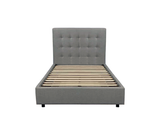 Bahamas Fabric Single Bed - Grey