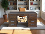 Basile Timber Executive Desk