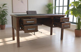Basile Timber Writing Desk