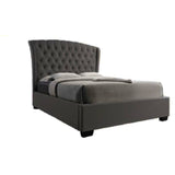 Brighton Fabric King Bed - Dark Grey