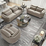 Cavalli 6 Seat Velvet Sofa Set - Smokey Bronze