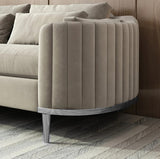 Cavalli 6 Seat Velvet Sofa Set - Smokey Bronze