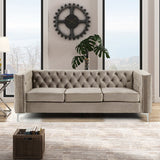 Riviera 6 Seat Velvet Sofa Set - Bronze