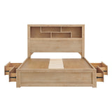 Deimos 4 Drawer King Bed with Bookcase Headboard