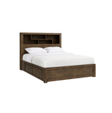 Corfu 4 Drawer King Bed with Bookcase Headboard
