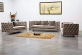 Riviera 6 Seat Velvet Sofa Set - Bronze