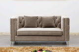 Riviera 6 Seat Velvet Sofa Set - Bronze
