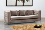 Riviera 6 Seat Velvet Sofa Set - Bronze