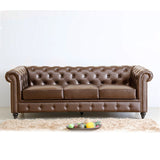 Regency 6 Seat Classic Chesterfield Sofa Set - Hickory