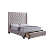 Santorini Fabric King Bed with Drawers
