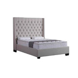 Santorini Fabric Queen Bed - Grey