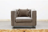 Riviera 6 Seat Velvet Sofa Set - Bronze