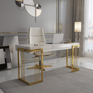 Willow High Gloss Office Desk - White