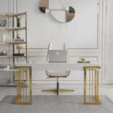 Willow High Gloss Office Desk - White