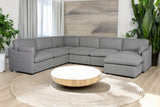 6 Seater Modular Cloud Couch with Ottoman - Grey