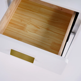 Violla Tempered Glass Office Desk - White