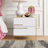 Cabo 2 Drawer Bedside - White