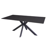 1.8m Avalon Black Dining Table