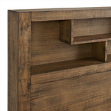 Corfu 2 Drawer Queen Bed with Bookcase Headboard