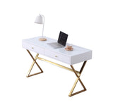 Archadia 2 Drawer Writing Desk - White