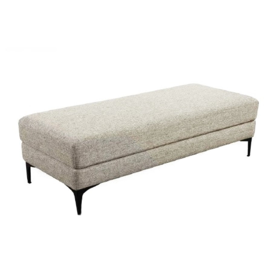 Beige Fabric Bench