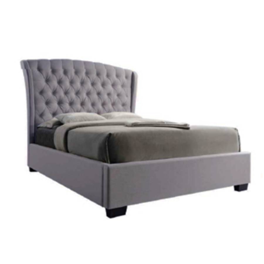 Brighton Grey Fabric King Bed