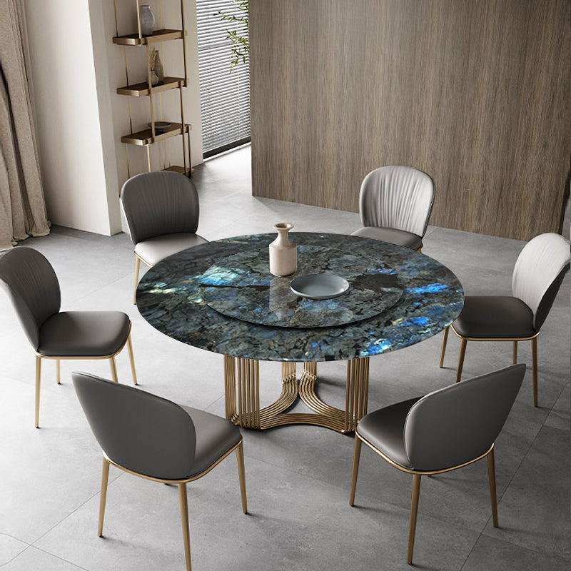 Gigi Round Blue Stone Dining Table - 1.3m