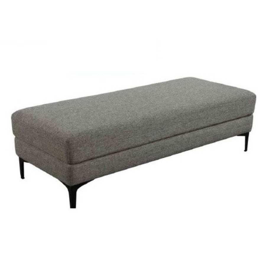 Grey Fabric Bench