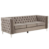 Riviera 6 Seat Velvet Sofa Set - Bronze