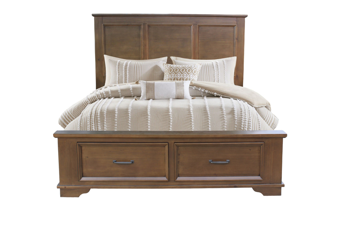 Colonial King Bed with Drawers