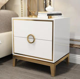 Kenza 2 Drawer Bedside Table - White