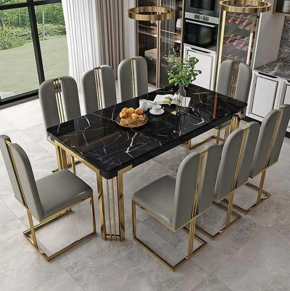 Kira Black Marble Dining Table - 2m