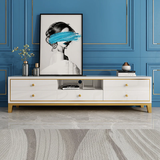 Manhattan High Gloss TV Unit - White