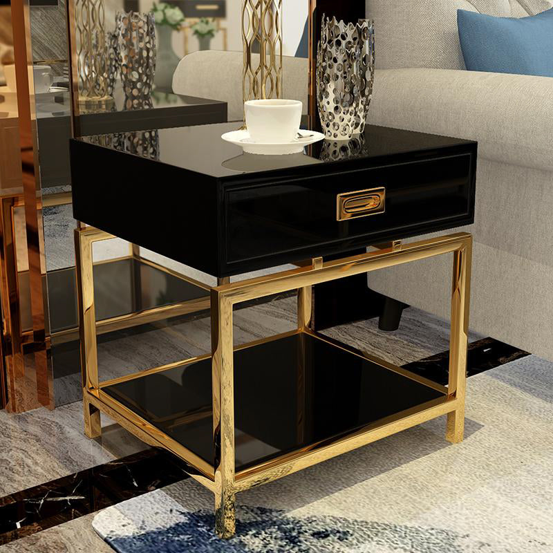 Medina Black Bedside Table