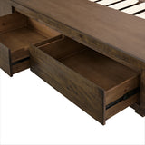 Corfu 4 Drawer King Bed with Bookcase Headboard