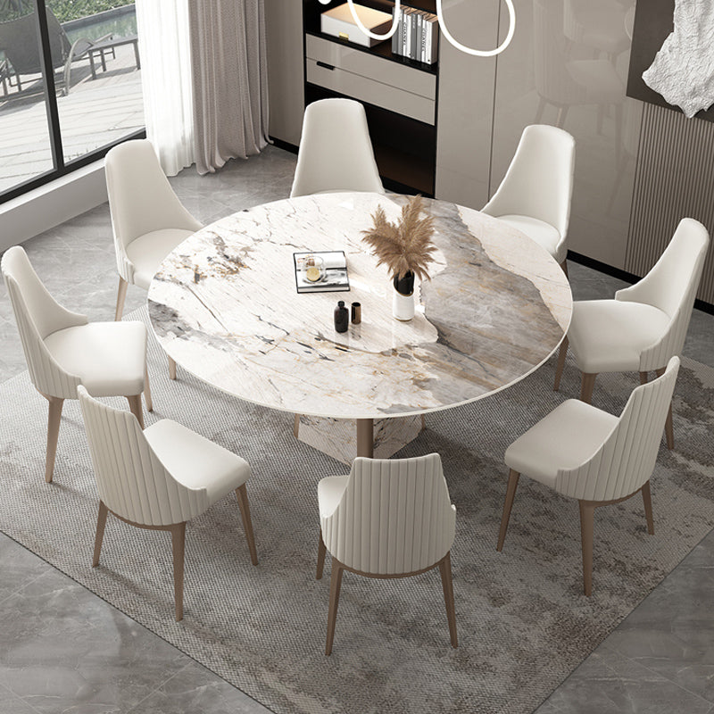 Opal Sintered Stone Round Dining Table - 1.3m