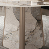 Opal Sintered Stone Round Dining Table - 1.3m