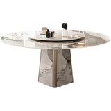 Opal Sintered Stone Round Dining Table - 1.3m