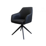 Oscar Black Swivel Dining Chair