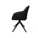 Oscar Black Swivel Dining Chair