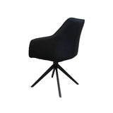 Oscar Black Swivel Dining Chair